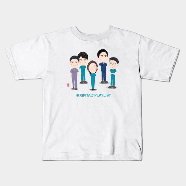 Hospital Playlist Kids T-Shirt by Arviana Design